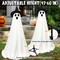 Greentek; 2 Pack Halloween Ghost Decorations Outdoor with Remote Lights, Battery Operated Light Up Ghost Yard Decorations with Adjustable Tripod Stands, Witch Hats and Stakes for Front Porch Lawn Party Decor; Category:Outdoor Halloween Decorations; Image:3
